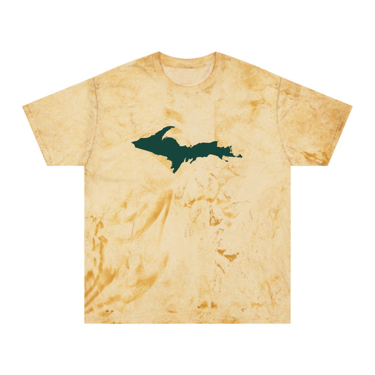 Michigan Upper Peninsula T-Shirt (w/ Green UP Outline) | Unisex Color Blast