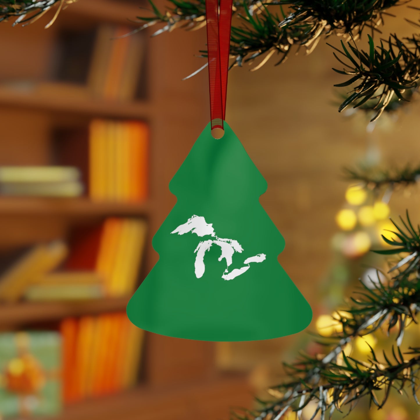 Great Lakes Christmas Ornament | Metal - Yuletide Green