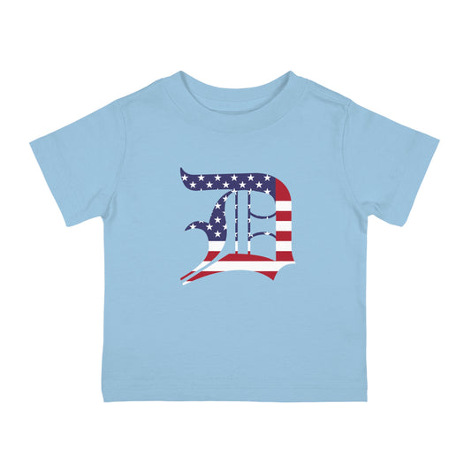 Detroit 'Old English D' Infant T-Shirt (Patriotic Edition) | Short Sleeve