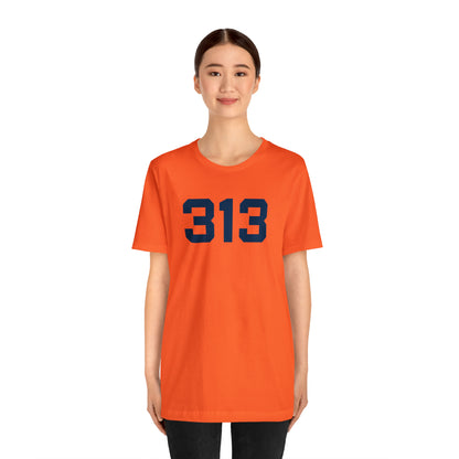 Detroit '313' T-Shirt (Athletic Font) | Unisex Standard Fit