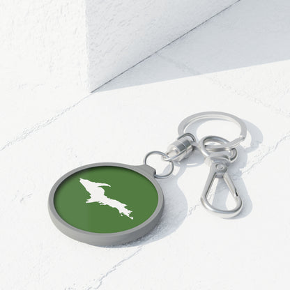 Michigan Upper Peninsula Keyring (w/ UP Outline) | Pine Green