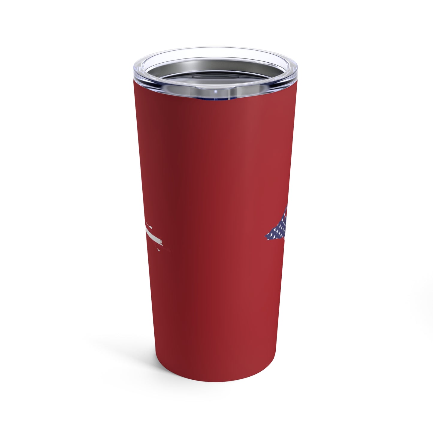 Michigan Upper Peninsula Tumbler (w/ UP USA Flag) | Thimbleberry Red - 20oz