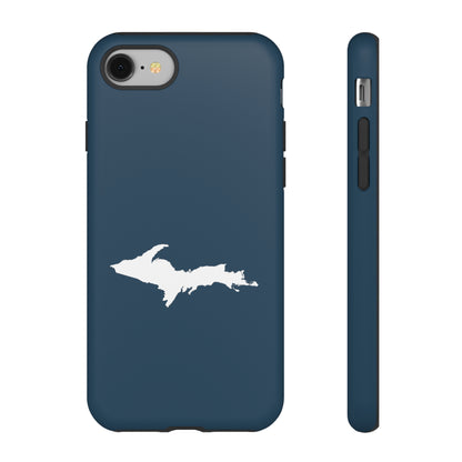 Michigan Upper Peninsula Tough Phone Case ('37 Caddie Cavalier Blue w/ UP Outline) | Apple iPhone