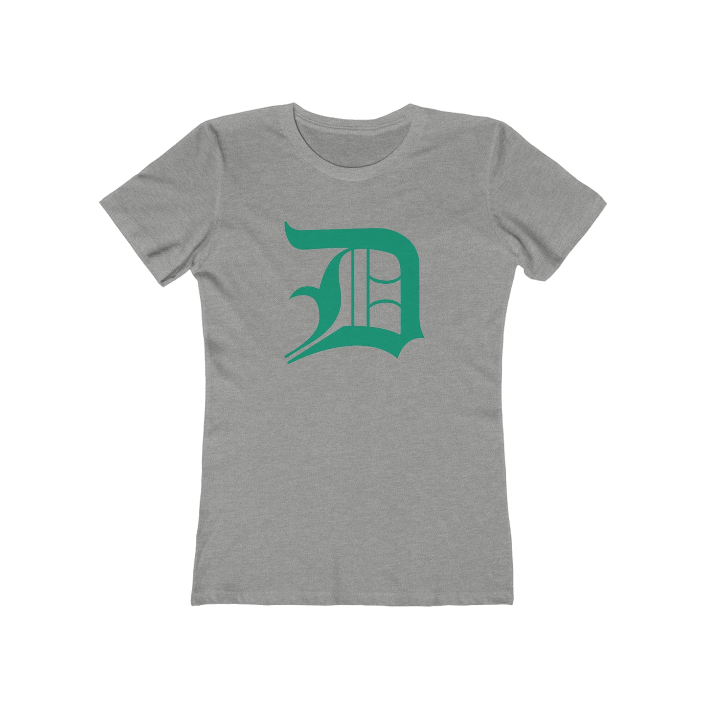 Detroit 'Old English D' T-Shirt (Emerald Green) | Women's Boyfriend Cut