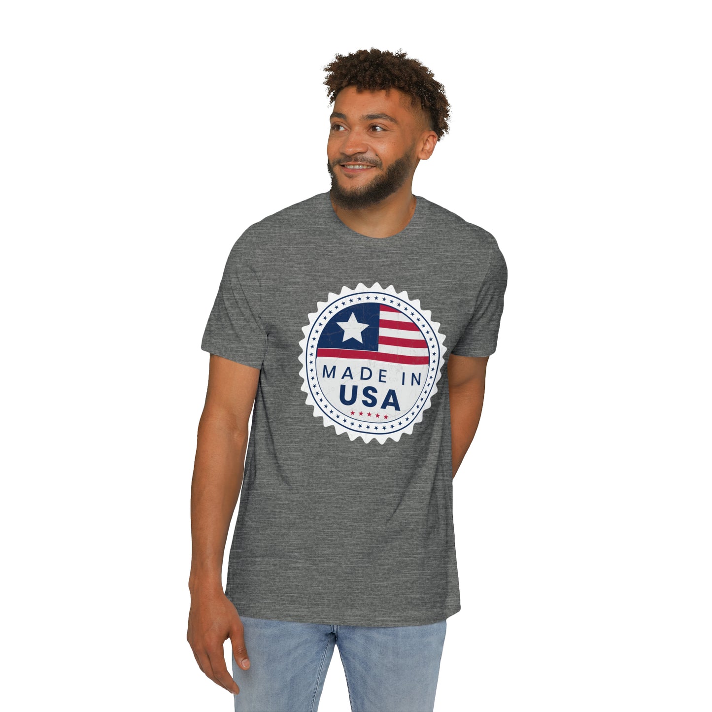 'Made in USA' T-Shirt (Cap Shape) | Made in USA