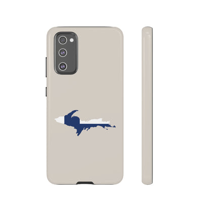 Michigan Upper Peninsula Tough Phone Case (w/ UP Finland Flag Outline) | Samsung & Pixel Android