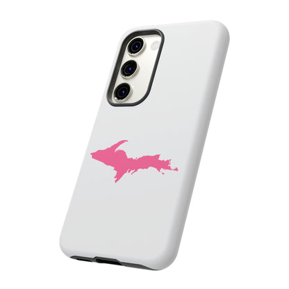 Michigan Upper Peninsula Tough Phone Case (w/ Pink UP Flag Outline) | Samsung & Pixel Android