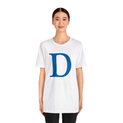 'Old French D' T-Shirt (Azure) | Unisex Standard Fit