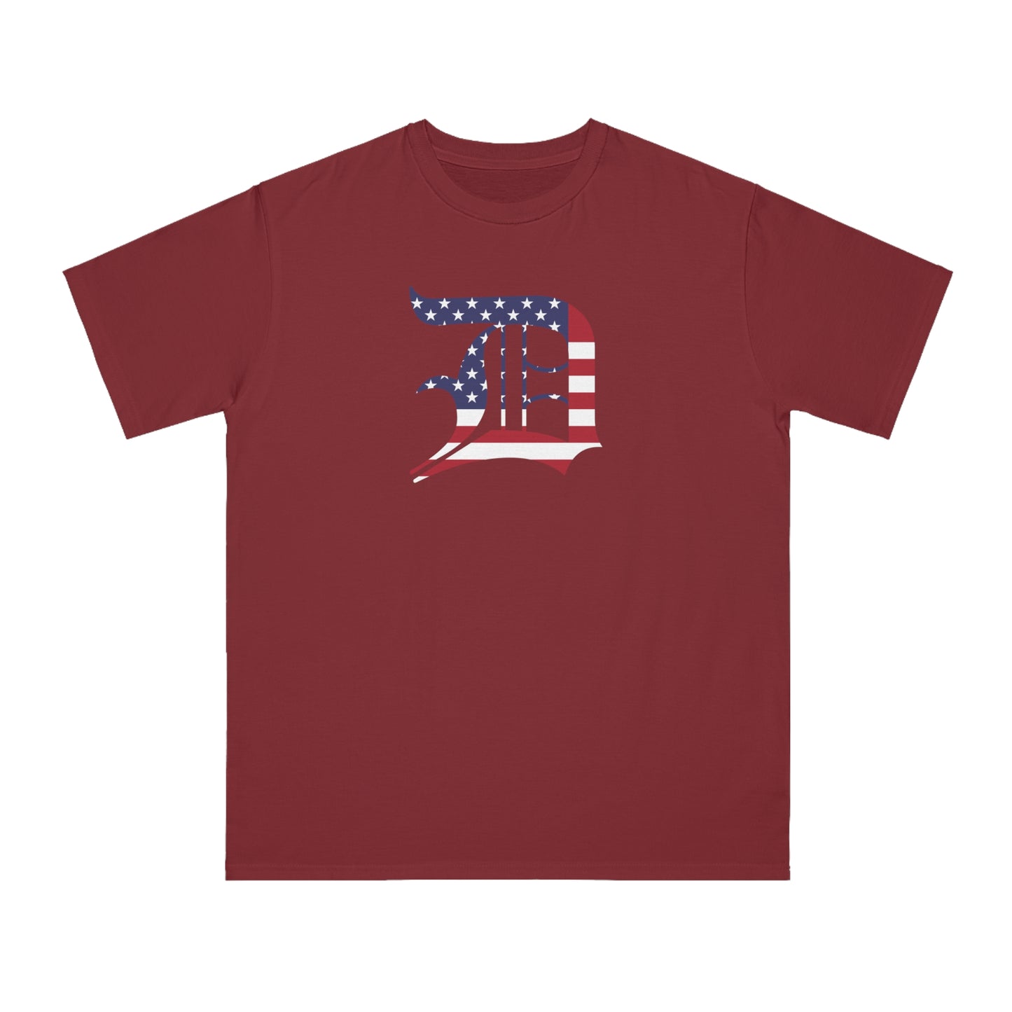 Detroit 'Old English D' T-Shirt (Patriotic Edition) | Unisex Organic