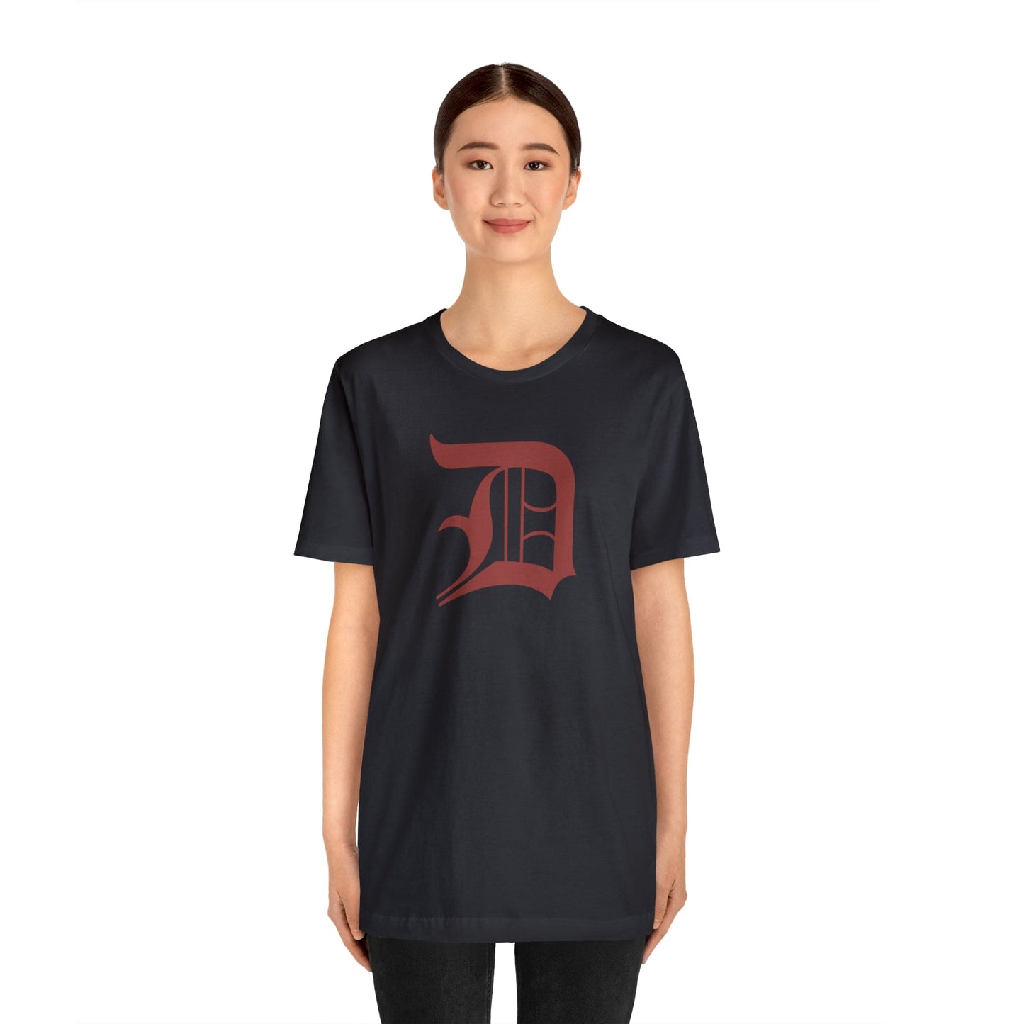 Detroit 'Old English D' T-Shirt (Ore Dock Red) | Unisex Standard