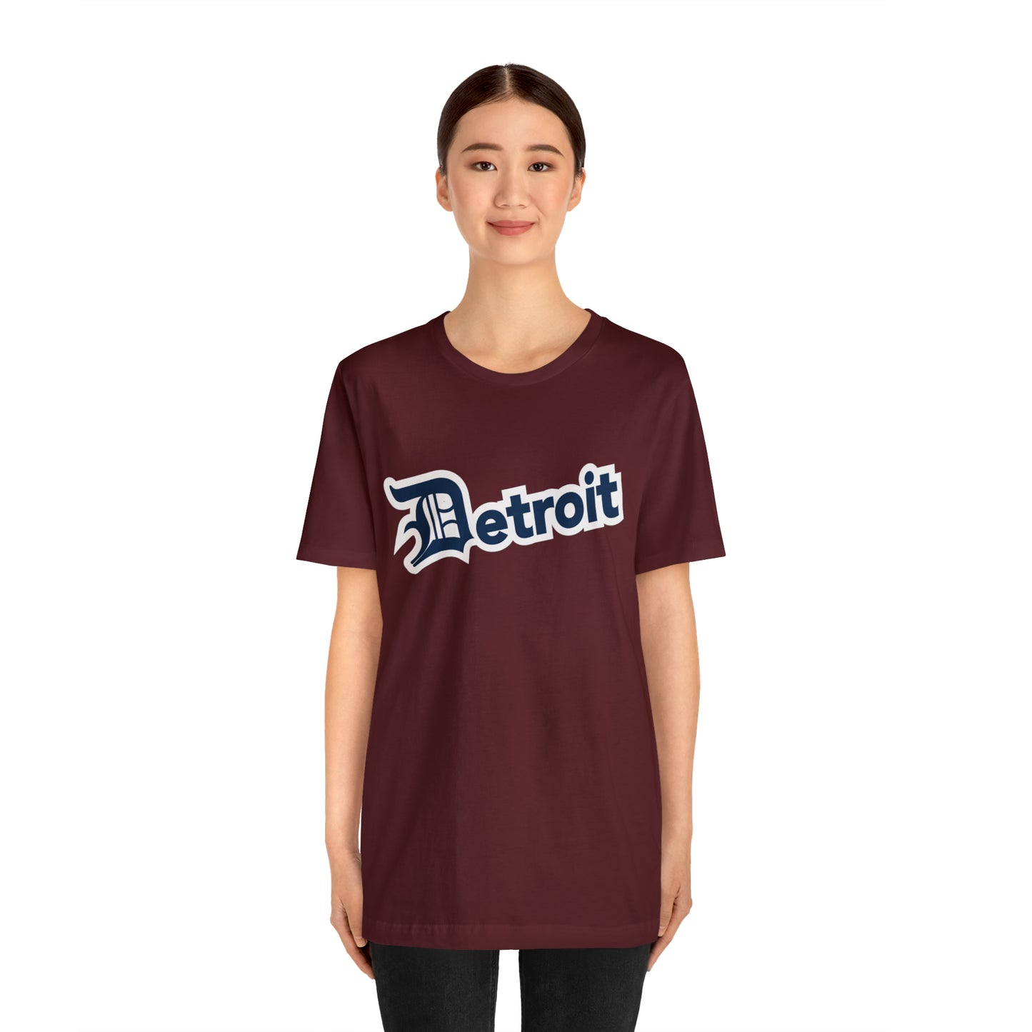 'Detroit' T-Shirt (Navy w/ Old English 'D') | Unisex Standard