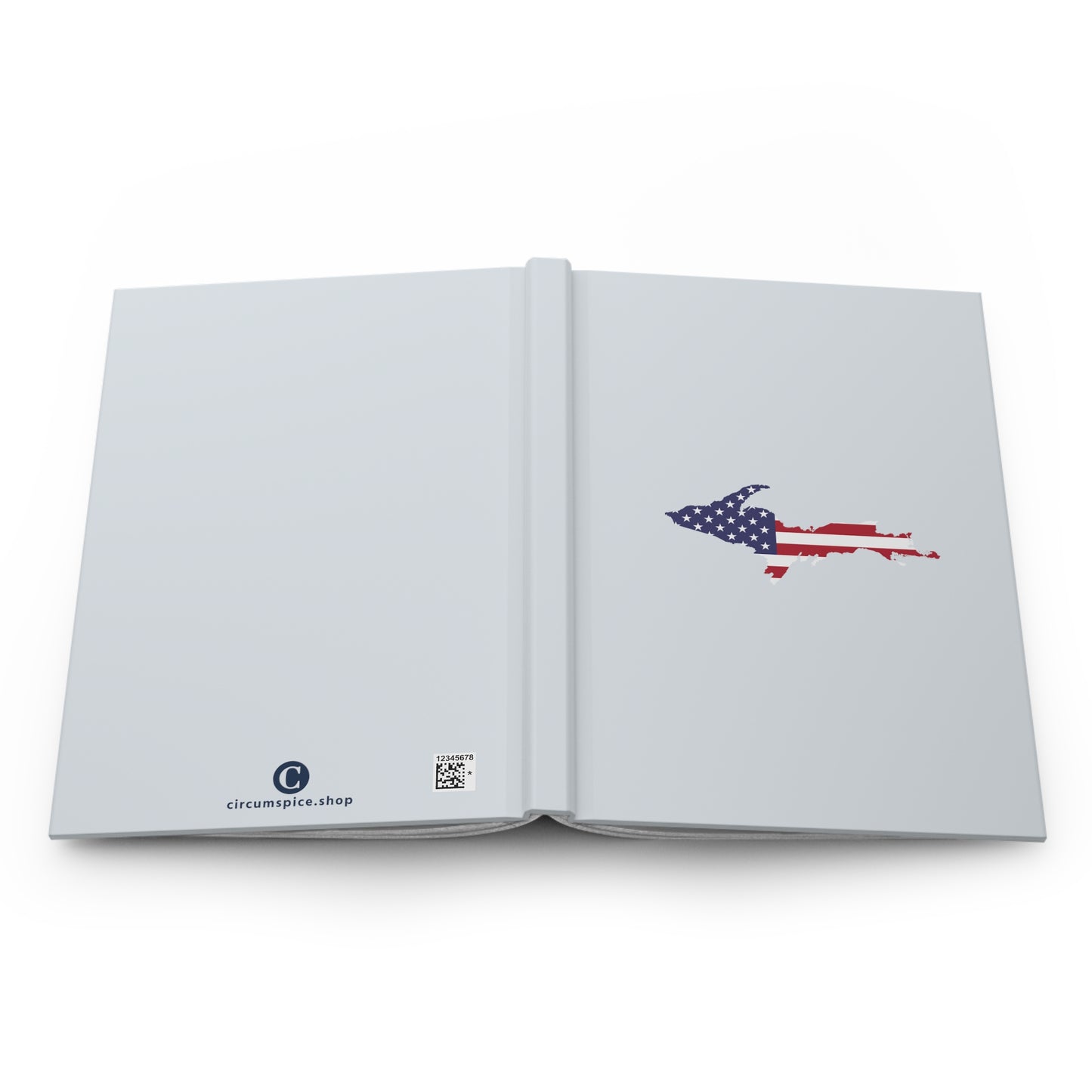 Michigan Upper Peninsula Hardcover Journal (w/ UP USA Flag) | Ruled - Gossy White