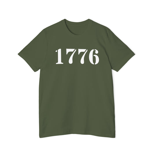 '1776' T-Shirt (Army Stencil Font) | Made in USA