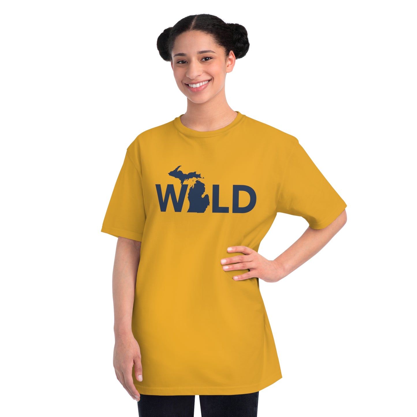 Michigan 'Wild' T-Shirt (Geometric Sans Font) | Organic Unisex