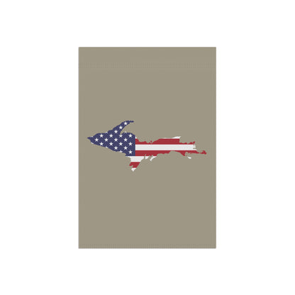 Michigan Upper Peninsula Home & Garden Flag (w/ UP USA Flag) | Petoskey Stone Beige