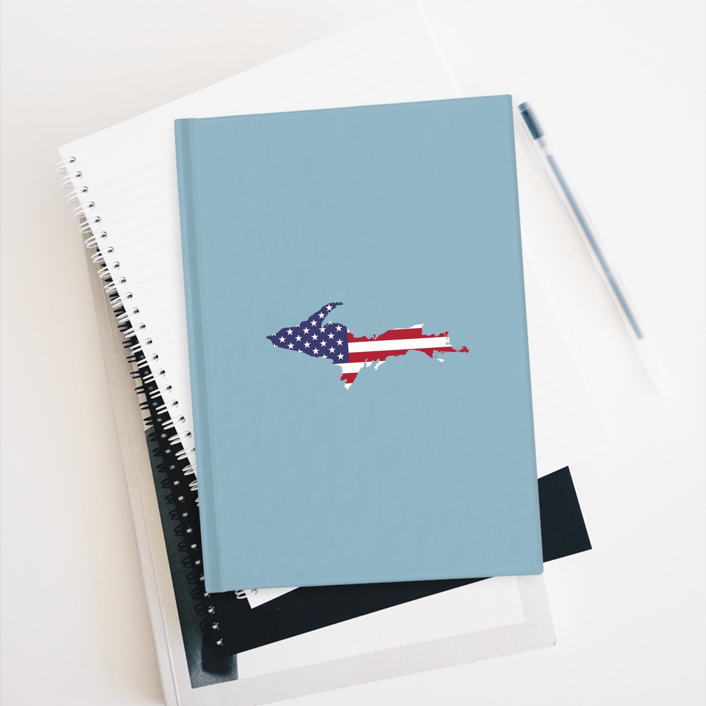 Michigan Upper Peninsula Blank Sketchbook (w/ UP USA Flag) | Opal Blue