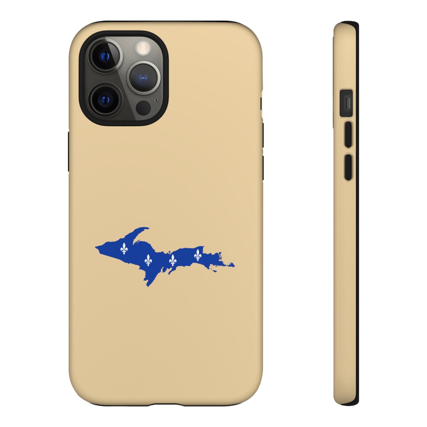 Michigan Upper Peninsula Tough Phone Case (Maple Color w/ UP Quebec Flag Outline) | Apple iPhone