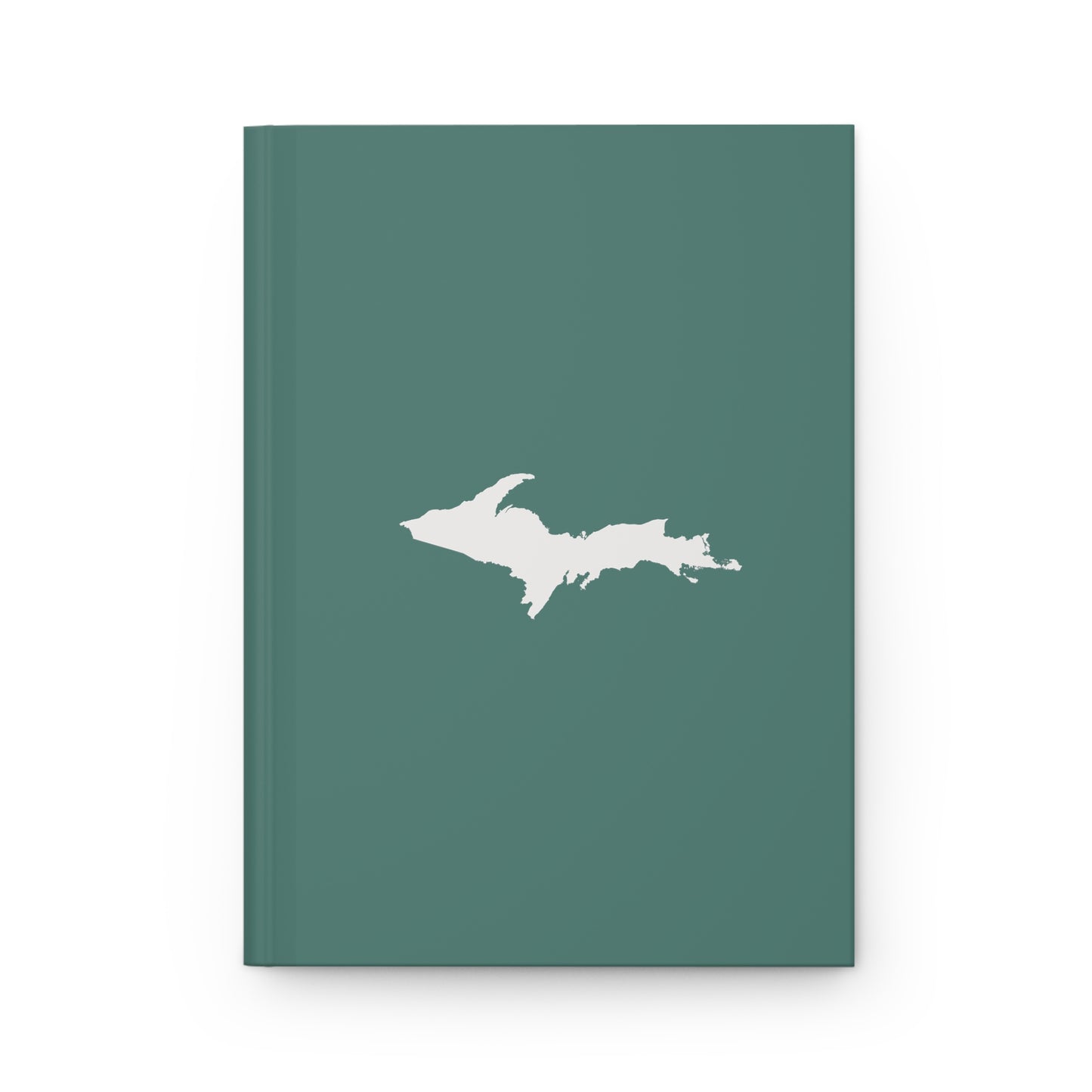 Michigan Upper Peninsula Hardcover Journal (Copper Green w/ Plum Outline) | Ruled - 150pgs