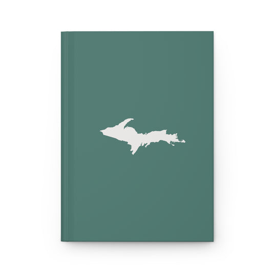 Michigan Upper Peninsula Hardcover Journal (Copper Green w/ Plum Outline) | Ruled - 150pgs