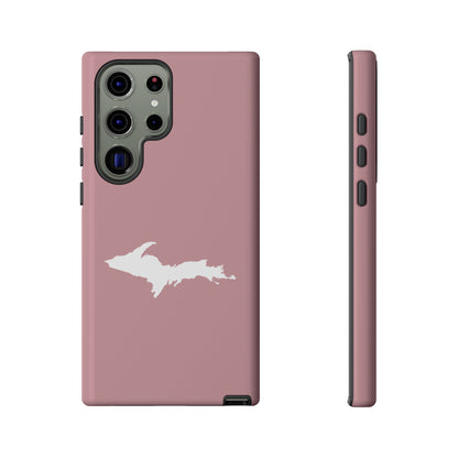 Michigan Upper Peninsula Tough Phone Case (Cherry Blossom Color w/ UP Outline) | Samsung & Pixel Android