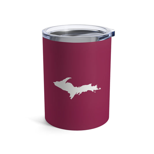 Michigan Upper Peninsula Tumbler (w/ UP Outline) | Ruby Red - 10oz