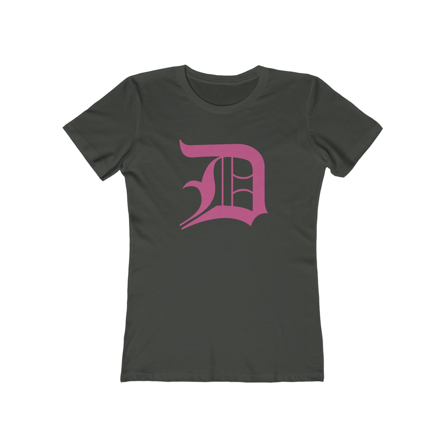 Detroit 'Old English D' T-Shirt (Apple Blossom Pink) | Women's Boyfriend Cut