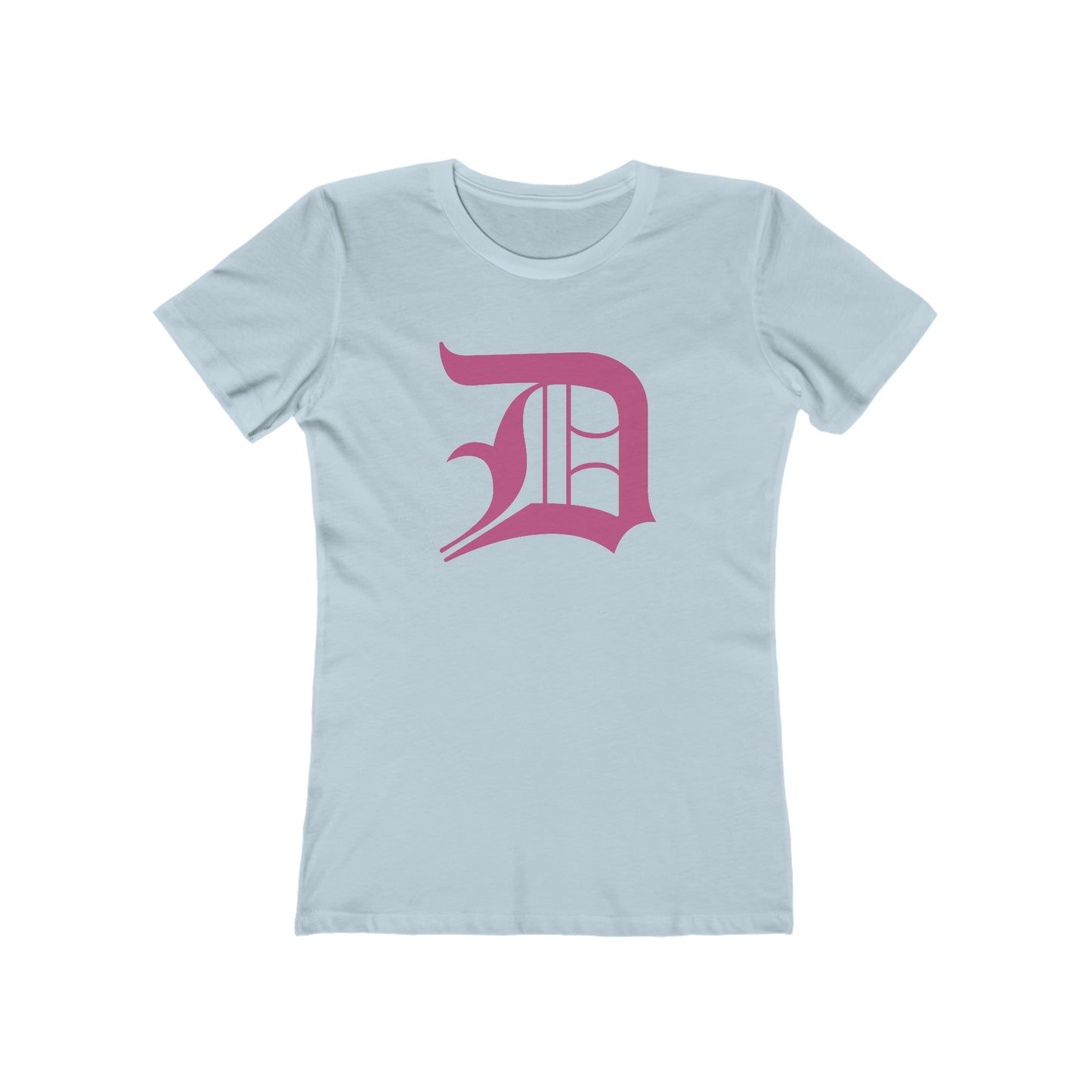 Detroit 'Old English D' T-Shirt (Apple Blossom Pink) | Women's Boyfriend Cut