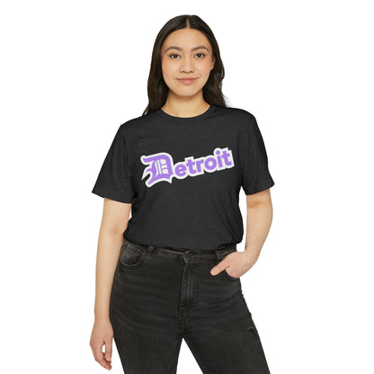 Detroit' T-Shirt (Lavender Old English 'D') | Unisex Recycled Organic