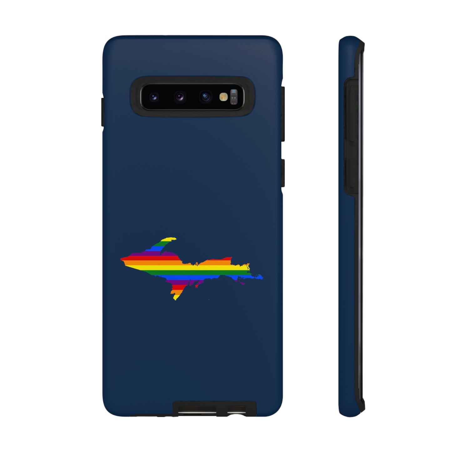 Michigan Upper Peninsula Tough Phone Case (Navy w/ UP Pride Flag Outline) | Samsung & Pixel Android