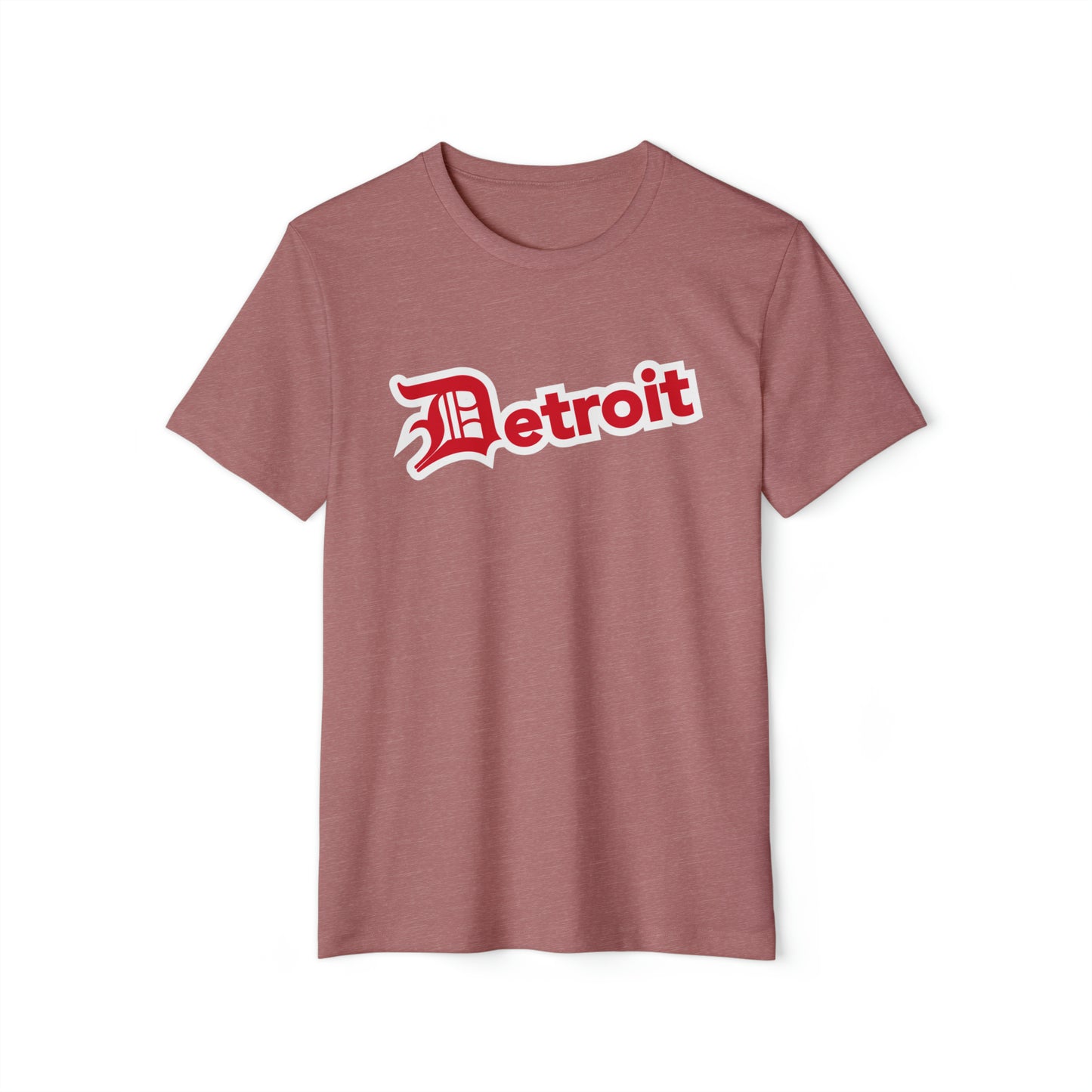 'Detroit' T-Shirt (Aliform Red Old English 'D') | Unisex Recycled Organic