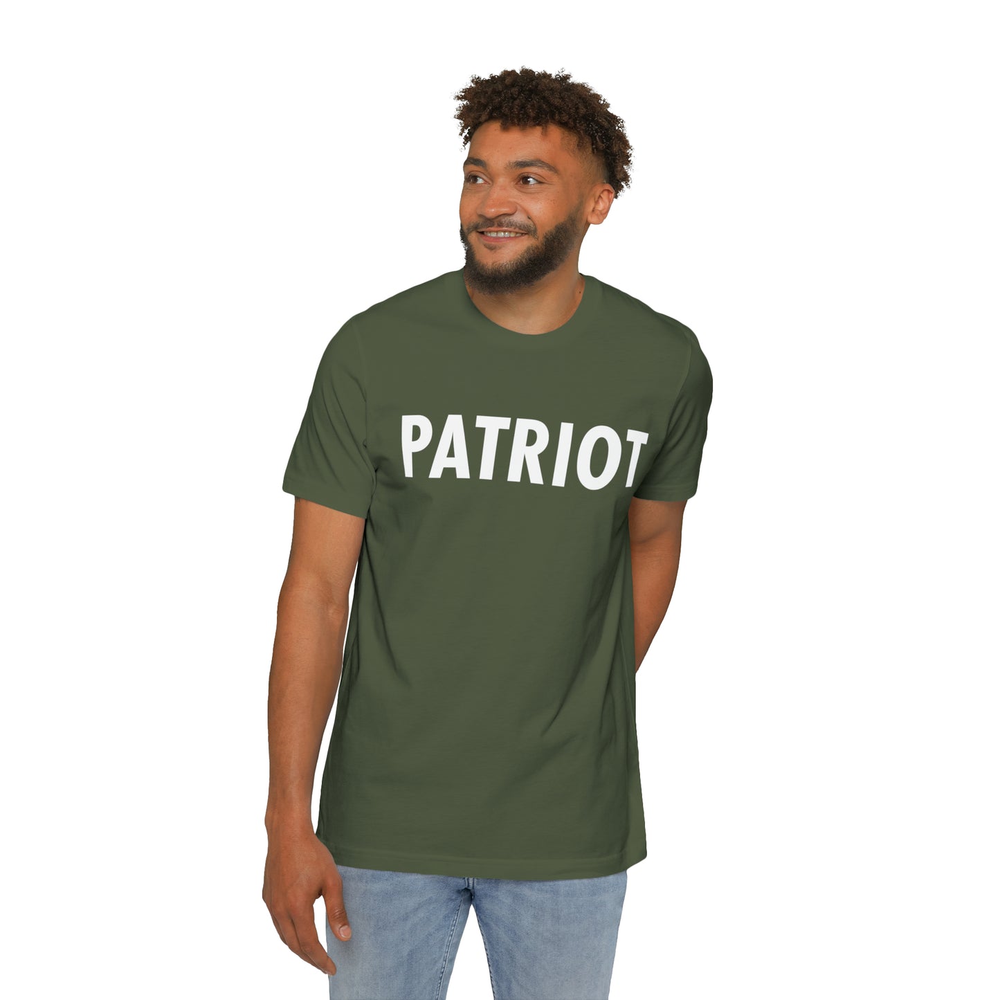 'Patriot' T-Shirt (Oblique Sans Font) | Made in USA