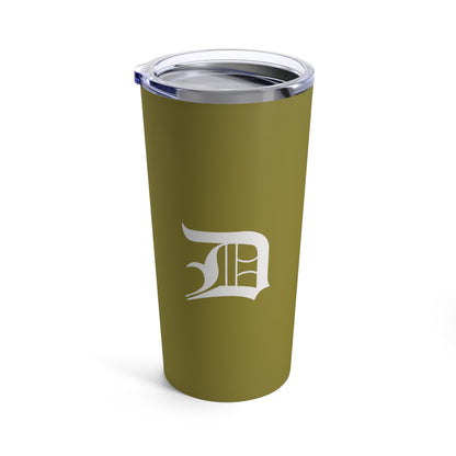 Detroit 'Old English D' Tumbler | Scrub Gold - 20oz