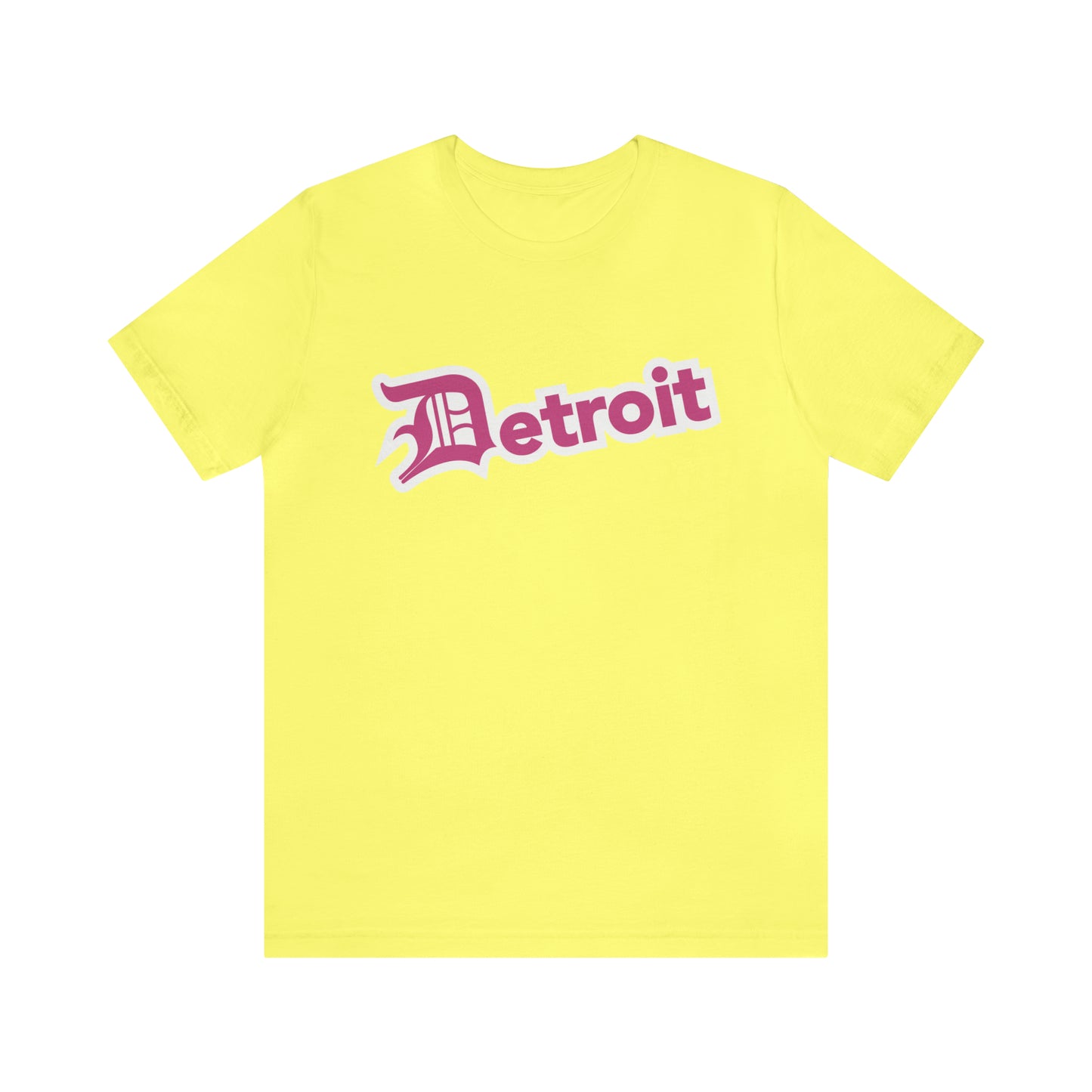 'Detroit' T-Shirt (Apple Blossom Pink w/ Old English 'D') | Unisex Standard