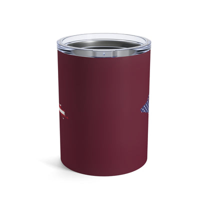 Michigan Upper Peninsula Tumbler (w/ UP USA Flag) | Old Mission Burgundy - 10oz