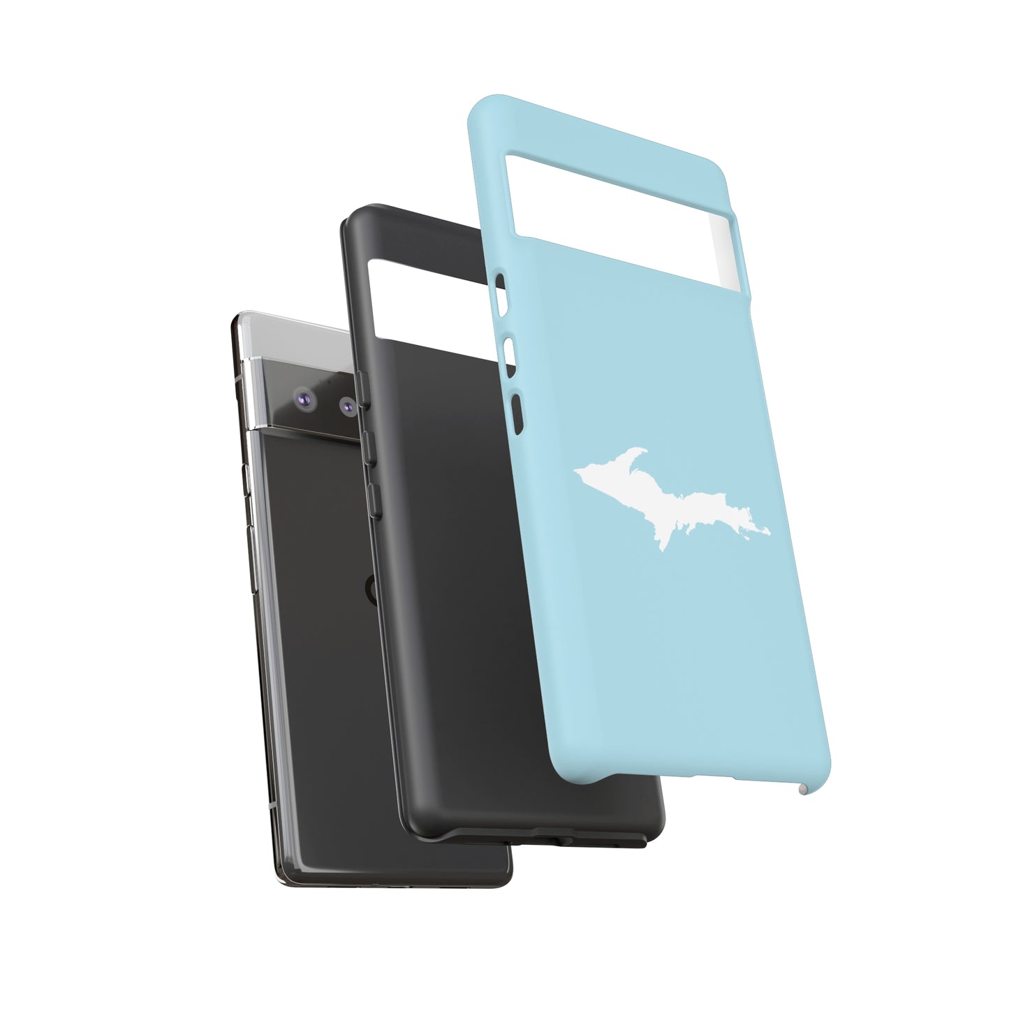 Michigan Upper Peninsula Tough Phone Case ('58 Caddie Blue w/ UP Outline) | Samsung & Pixel Android