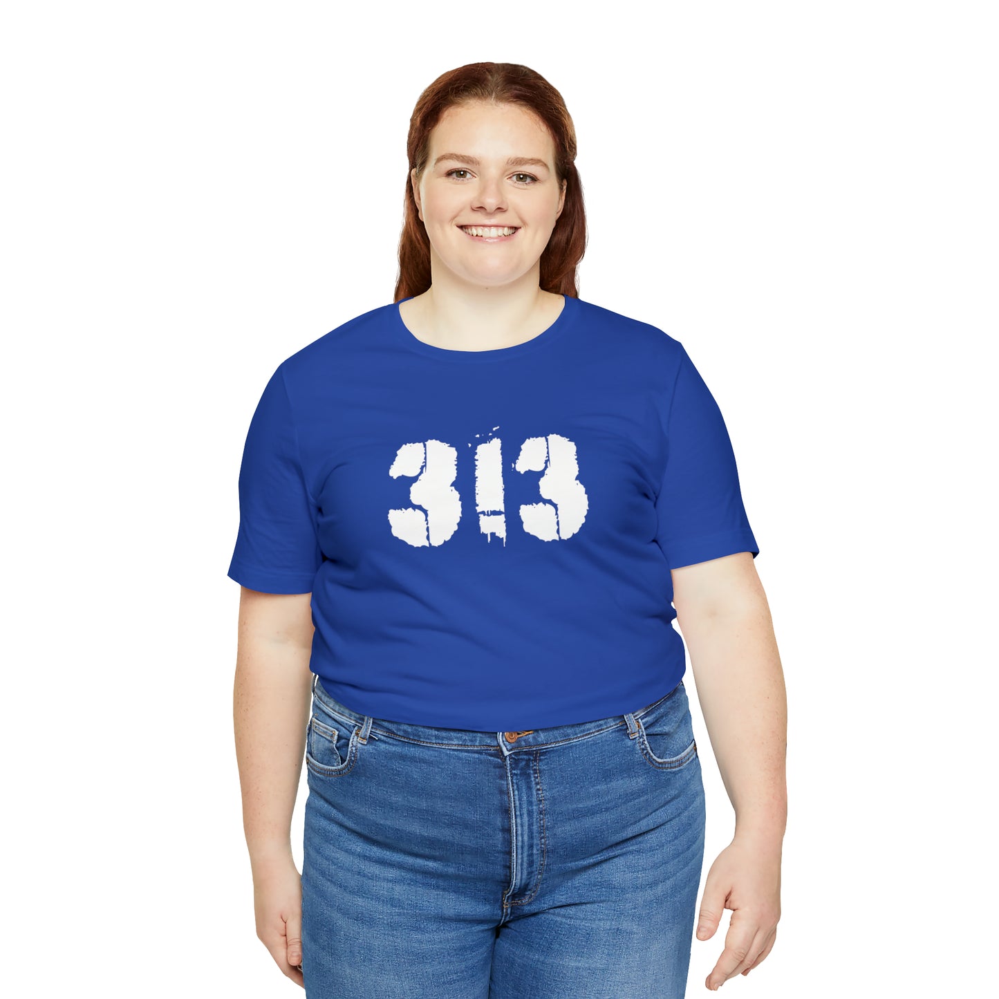 Detroit '313' T-Shirt (Spray Stencil Font) | Unisex Standard Fit