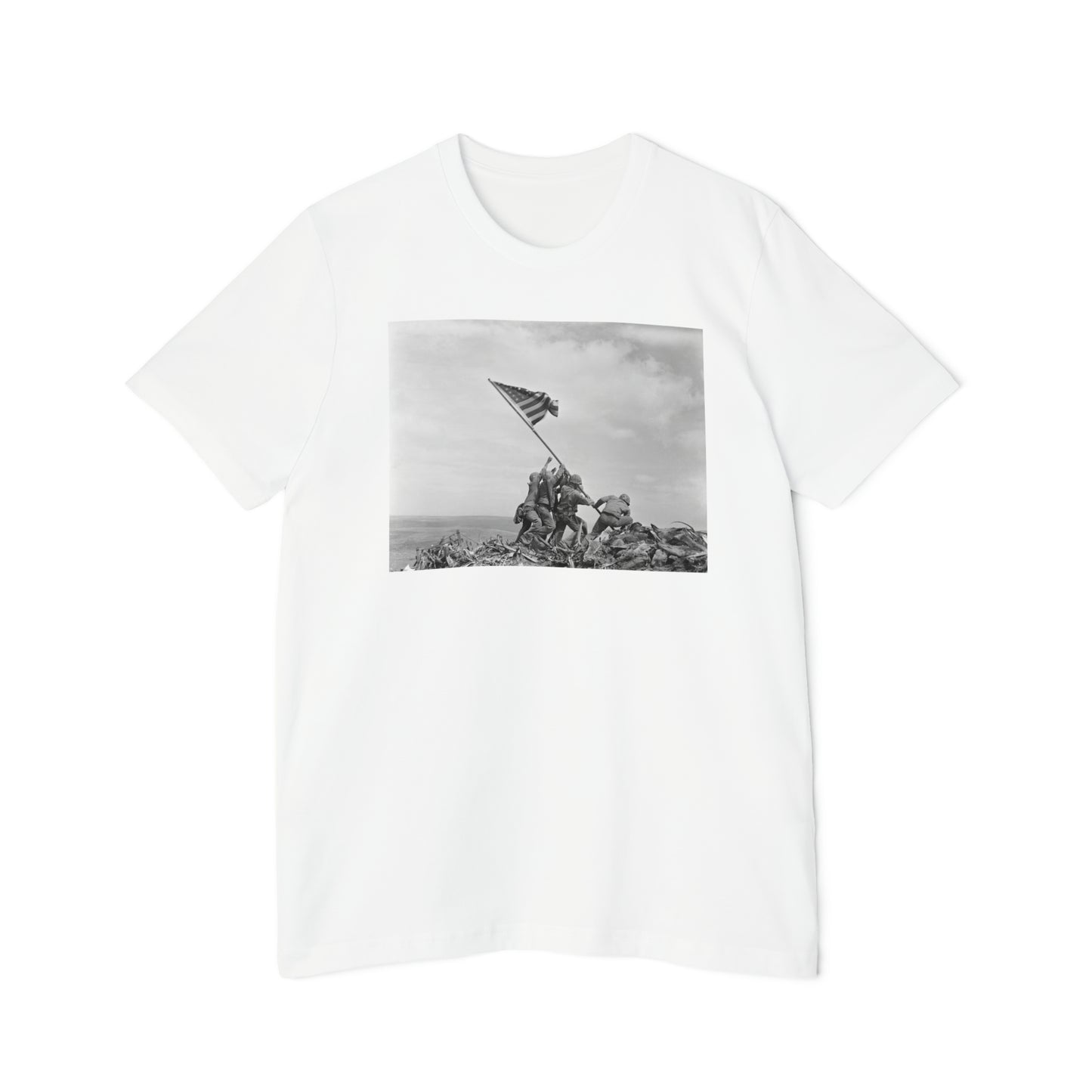 'Raising the Flag on Iwo Jima' Photo T-Shirt (Rosenthal, 1945) | Made in USA