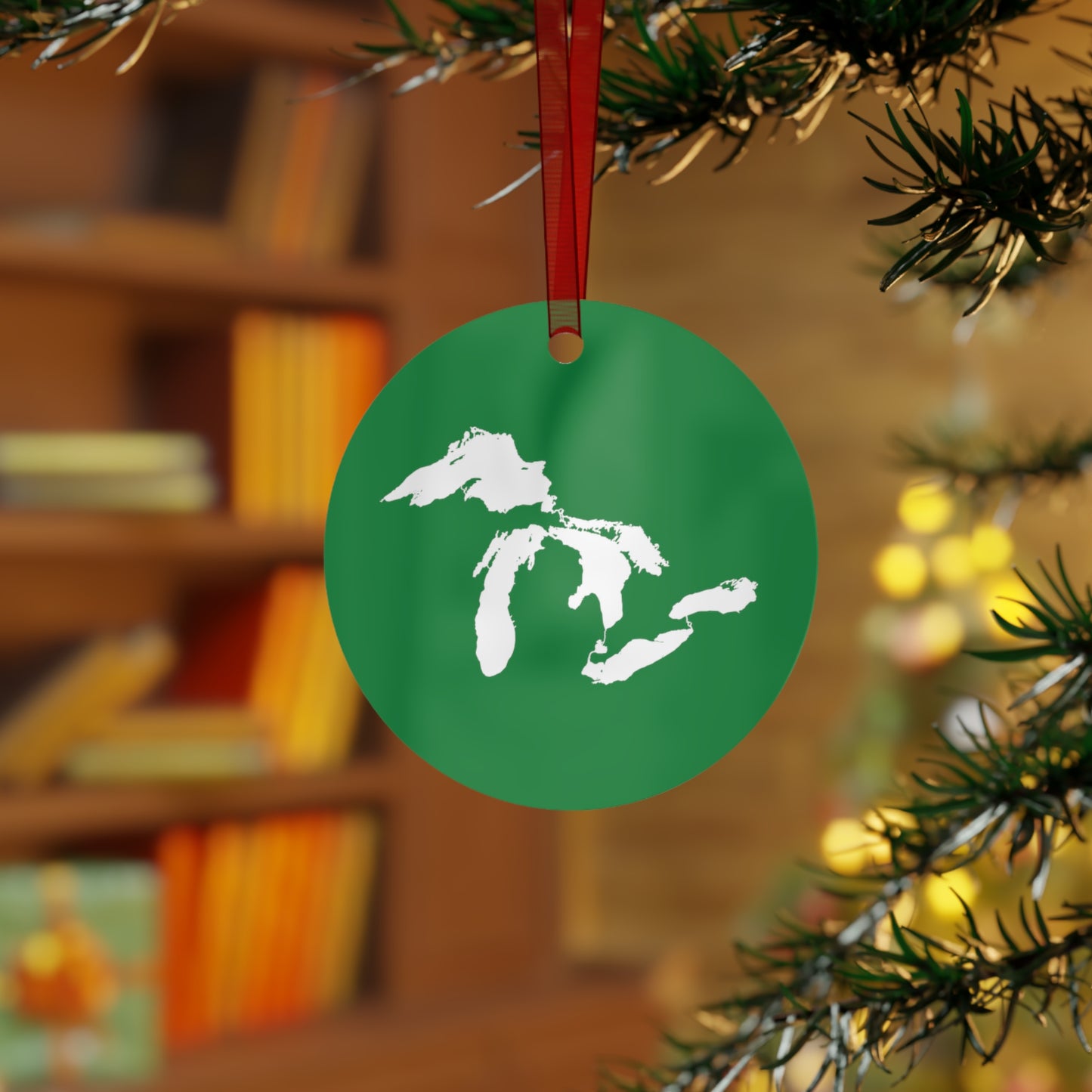 Great Lakes Christmas Ornament | Metal - Yuletide Green