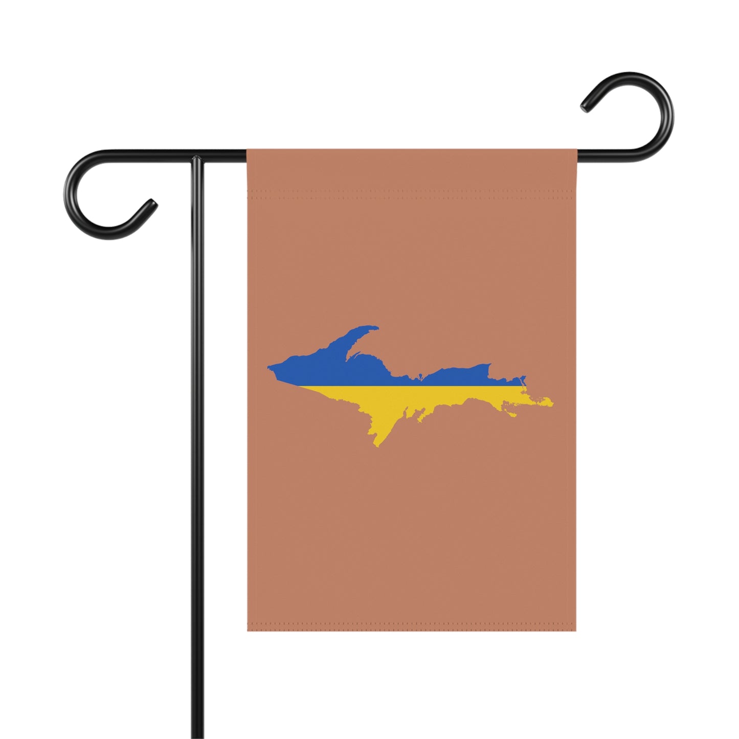 Michigan Upper Peninsula Home & Garden Flag (w/ UP Ukraine Flag) | Copper Color