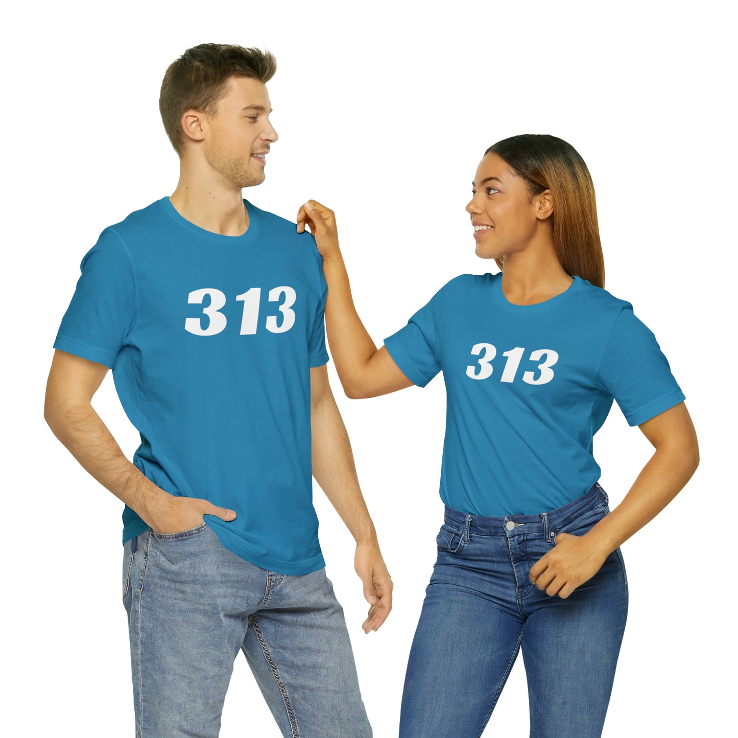 Detroit '313' T-Shirt (Racing Font) | Unisex Standard Fit