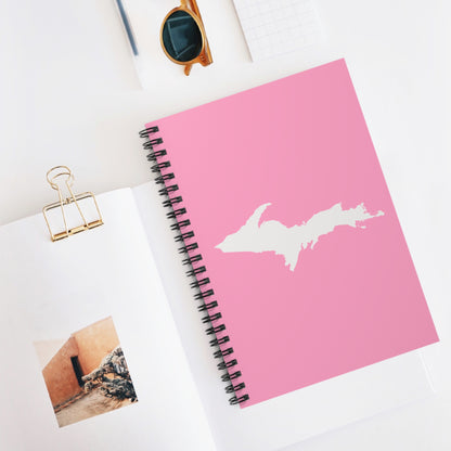 Michigan Upper Peninsula Spiral Notebook (w/ UP Outline) | '67 Caddie Pink