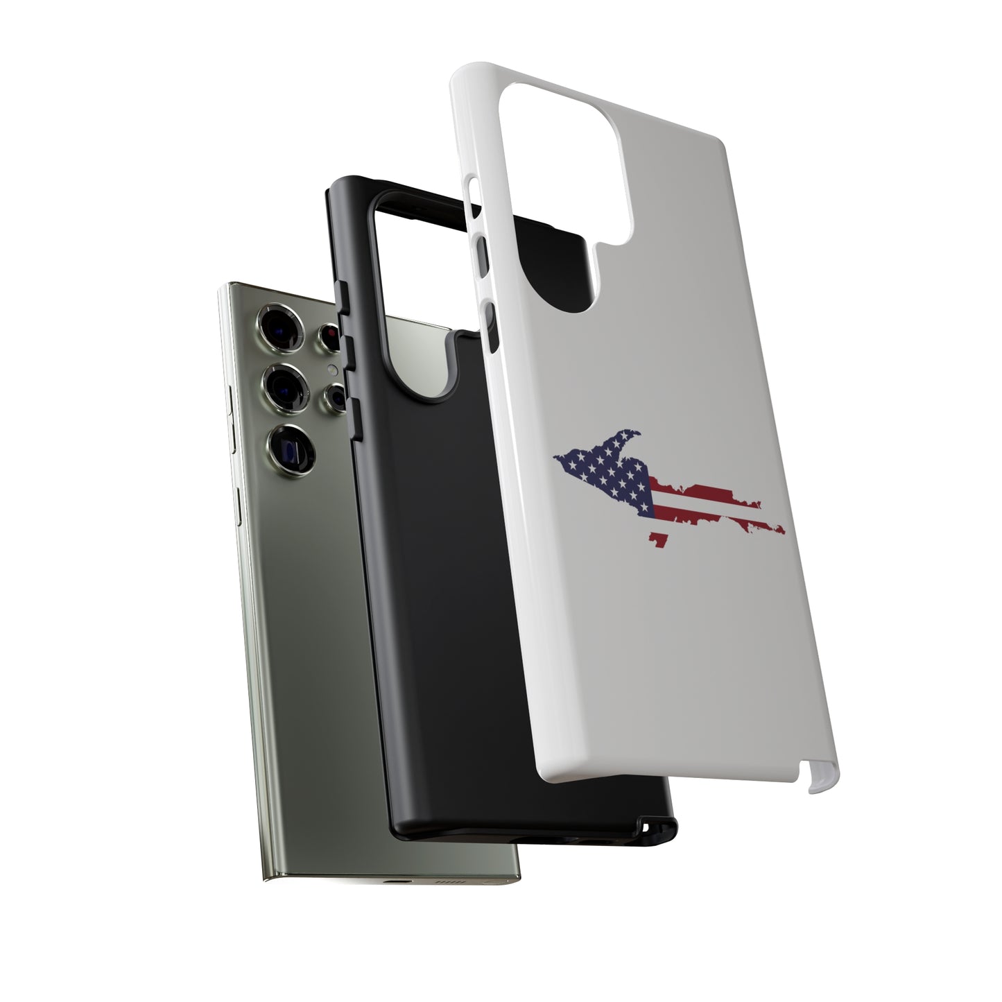 Michigan Upper Peninsula Tough Phone Case (w/ UP USA Flag Outline) | Samsung & Pixel Android