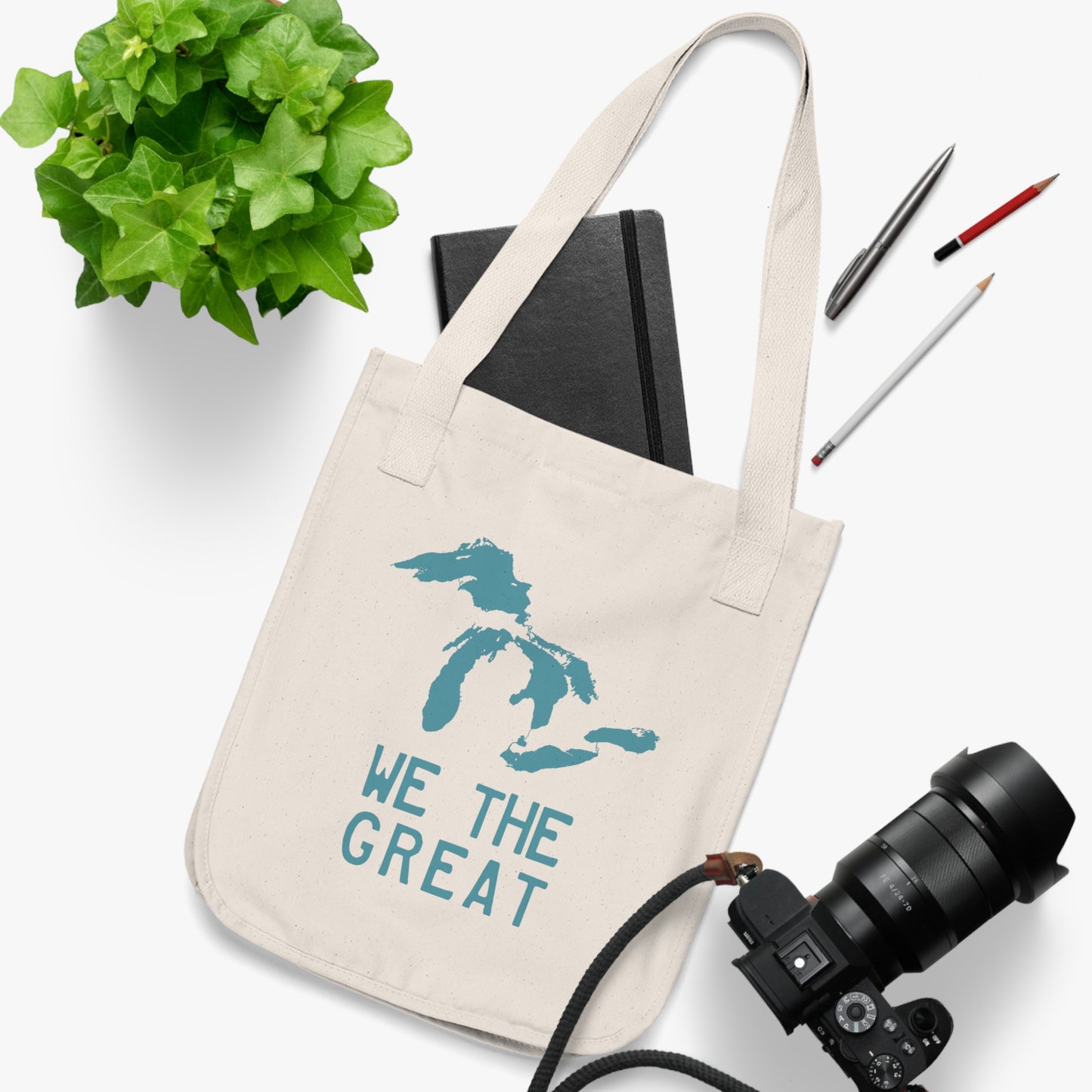 Great Lakes 'We The Great' Heavy Tote | Huron Blue