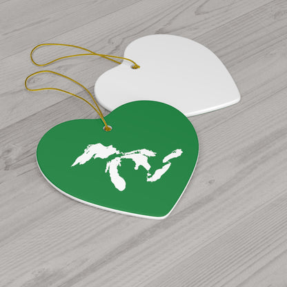 Great Lakes Christmas Ornament (Yuletide Green) | Ceramic - 4 Shapes