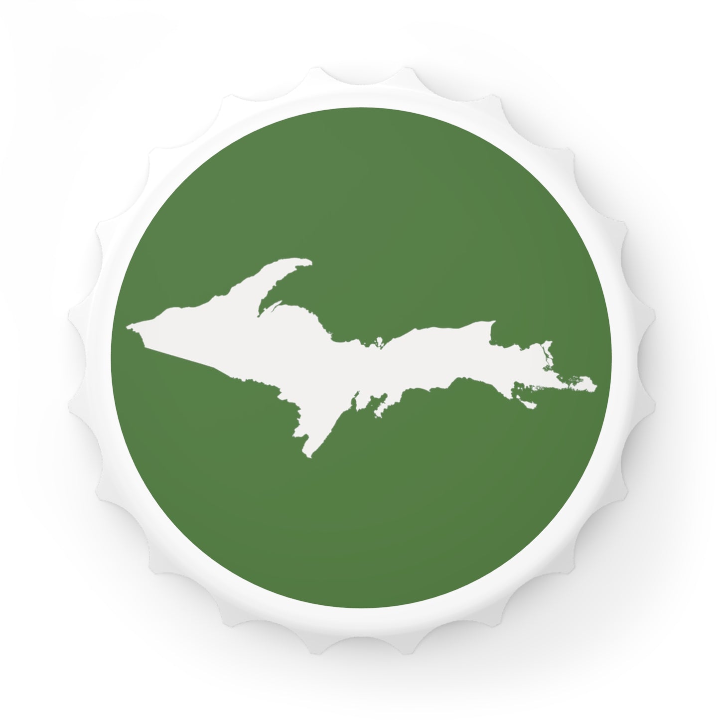 Michigan Upper Peninsula Bottle Opener (w/ UP Outline) | Pine Green