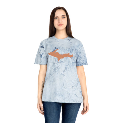 Michigan Upper Peninsula T-Shirt (w/ Copper UP Outline) | Unisex Color Blast