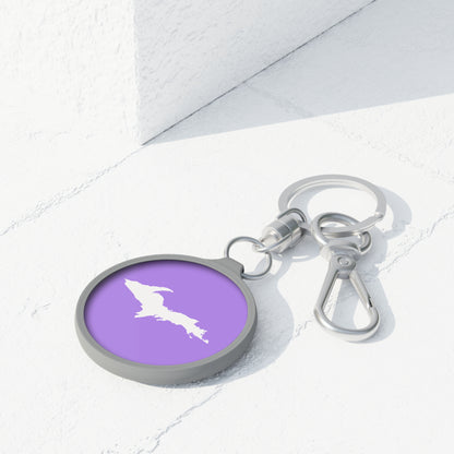 Michigan Upper Peninsula Keyring (w/ UP Outline) | Lavender