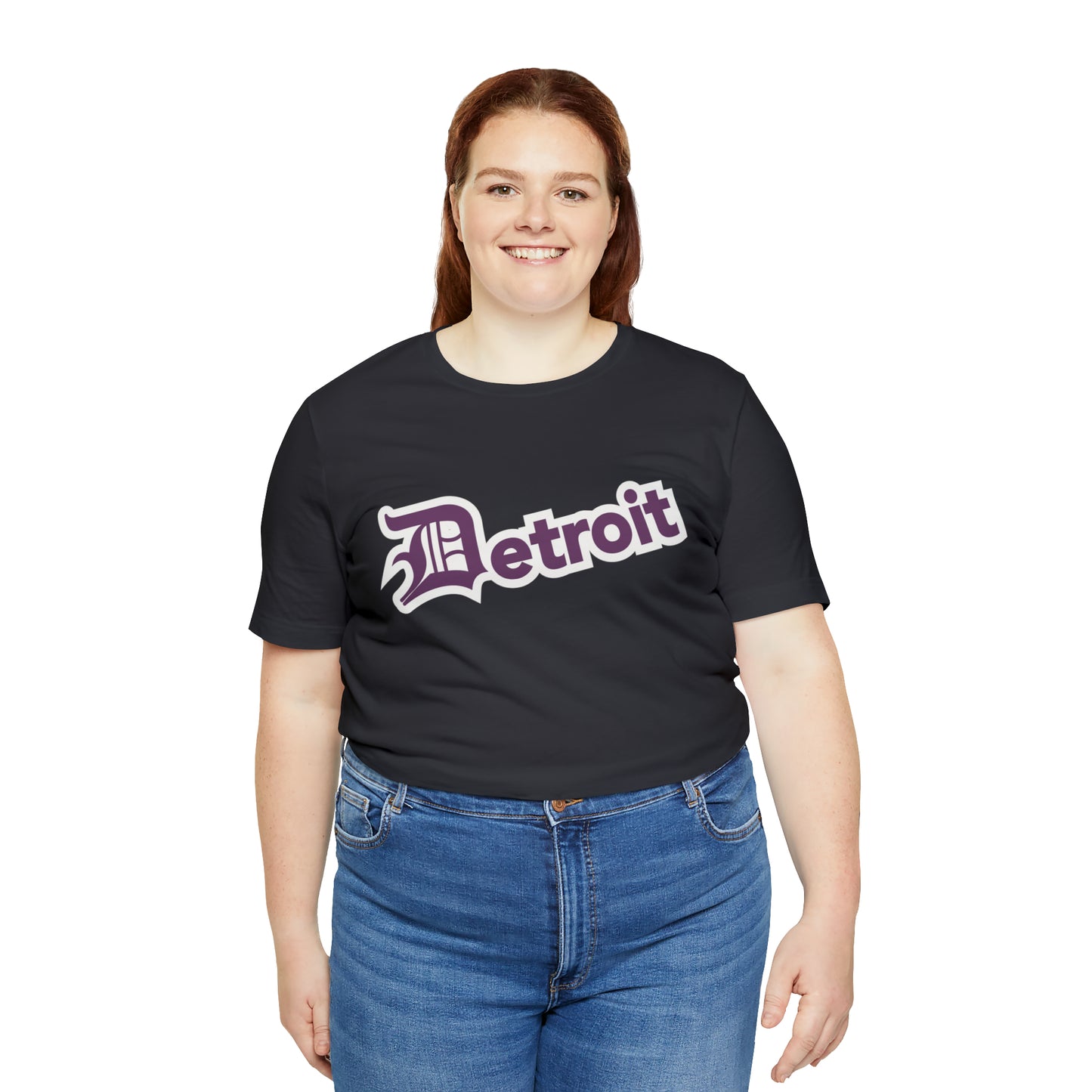 'Detroit' T-Shirt (Plum w/ Old English 'D') | Unisex Standard