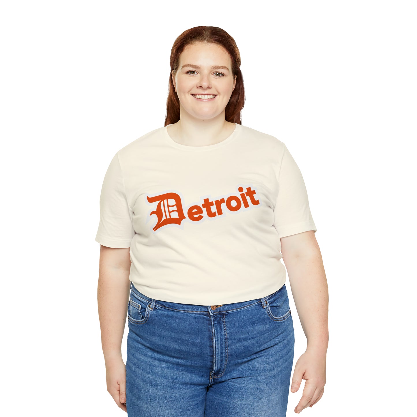 'Detroit' T-Shirt (Maple Leaf Orange w/ Old English 'D') | Unisex Standard