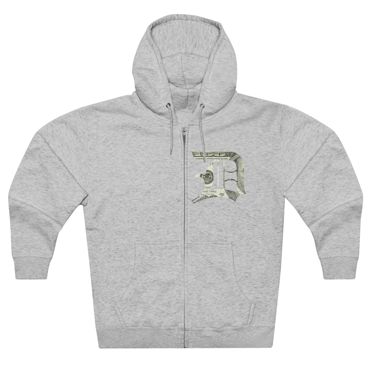 Detroit 'Old English D' Hoodie (Benjamins Edition) | Unisex Full Zip